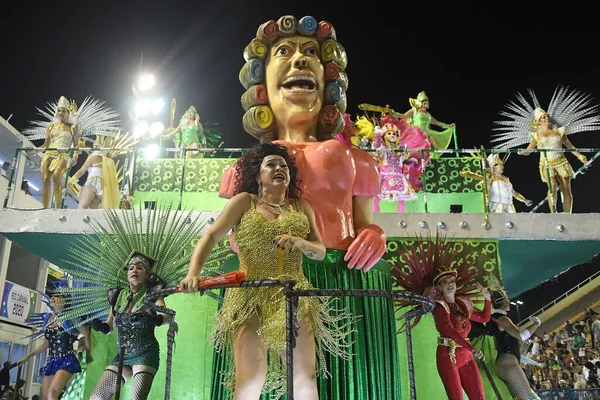 Rio Janeiro Brazylia Marca 2020 Parada Samba School Imperio Serrano — Zdjęcie stockowe