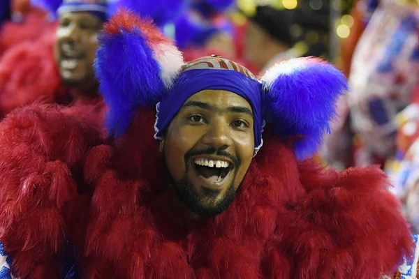 Rio Janeiro Brazílie Března 2020 Průvod Školy Samba Inocentes Belford — Stock fotografie