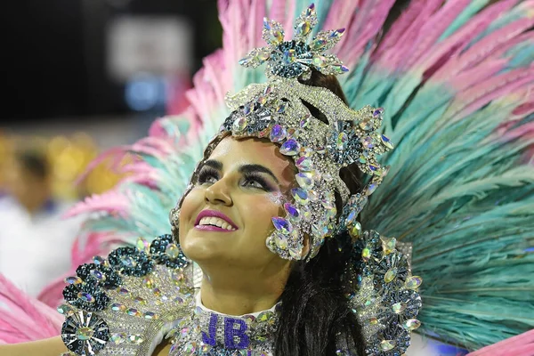 Rio Janeiro Února2020 Průvod Samba Školy Mangueira Během Karnevalu Rio — Stock fotografie