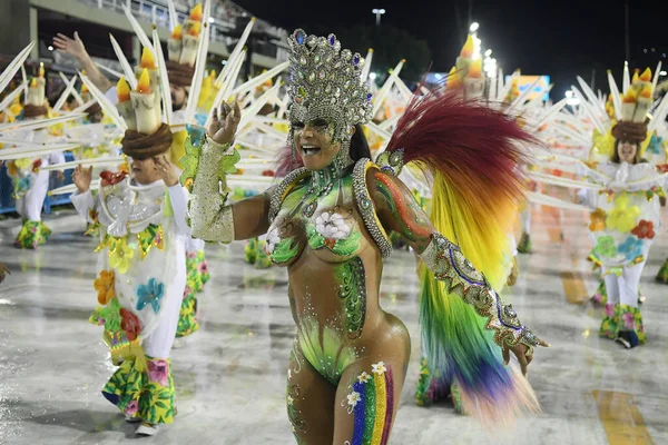 Rio Janeiro Brazylia Marca 2020 Parada Samba School Renascer Jacarepagua — Zdjęcie stockowe