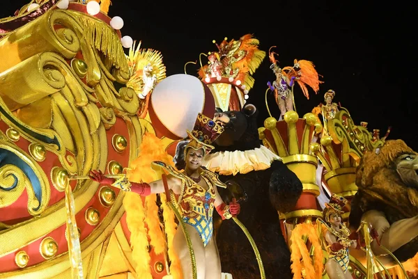 Rio Janeiro Fevereiro 2020 Desfile Escola Samba Academicos Salgueiro Durante — Fotografia de Stock