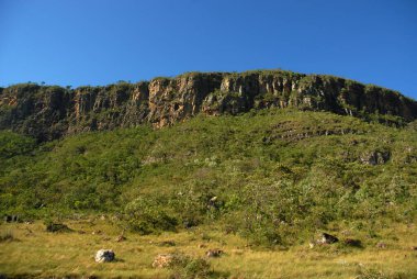 Sao Jorge, Brezilya, 31 Ekim 2016. Goias eyaletindeki Chapada dos Veadeiros Ulusal Parkı 'nda doğa manzarası.
