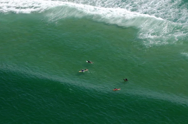 Rio Janeiro Settembre 2014 Foto Aerea Dei Surfisti Sulla Spiaggia — Foto Stock