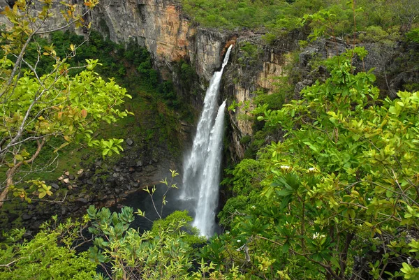 São Jorge Outubro 2016 Vista Cachoeira Dos Saltos 120 Metros — Fotografia de Stock