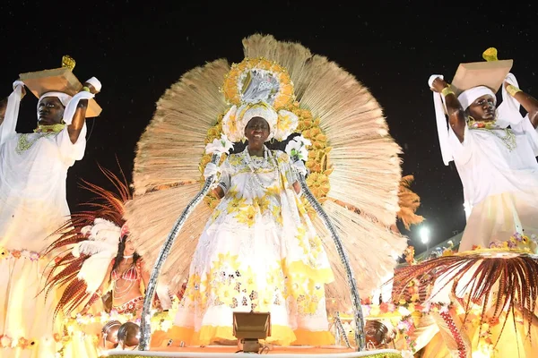 Rio Janeiro Brasil Março 2020 Desfile Escola Samba Unidos Porto — Fotografia de Stock