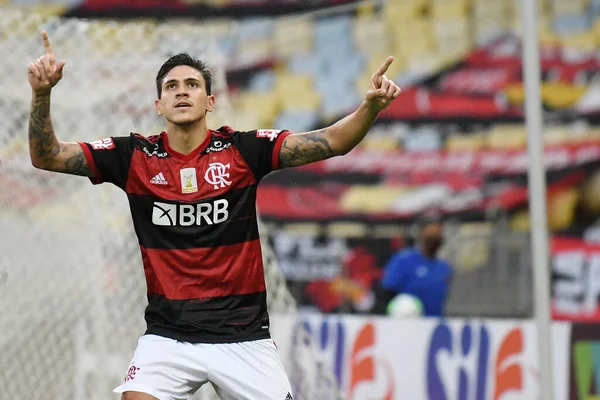 Rio Janeiro Brazília 2020 Október Pedro Flamengo Csapat Focistája Athletico — Stock Fotó