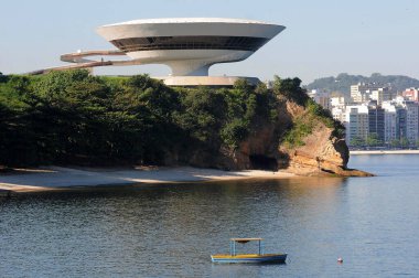 Niteroi, Brezilya, 26 Eylül 2009.MAC - Rio de Janeiro eyaletindeki Çağdaş Niteroi Sanatları Müzesi.