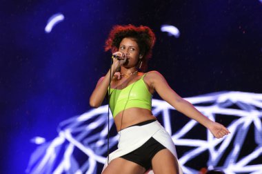 Rio de Janeiro, 27 Eylül 2015. Şarkıcı AlunaGeorge Rio 2015, Rio de Janeiro, Brezilya.