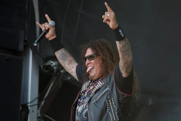 Rio Janeiro Brasil Octubre 2019 Cantante Chuck Billy Banda Trash —  Fotos de Stock