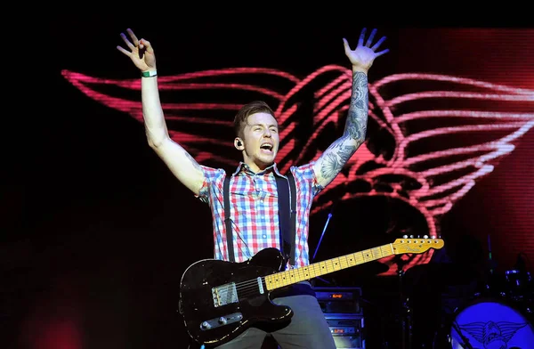 Rio Janeiro Brazil September 2012 Singer Guitarist Tom Fletcher Band — Stock Photo, Image