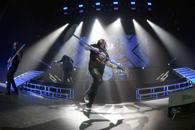 Rio de Janeiro, Brezilya, 6 Aralık 2019. İlerici metal grubu Dream Theater 'ın solisti James Labrie Rio de Janeiro' da verdiği konserde.