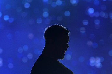 Rio de Janeiro, Brezilya, 6 Ekim 2019. Indie rock grubu Imagine Dragons 'un solisti Dan Reynolds Rio de Janeiro' da Rock 'ta verdiği konserde.