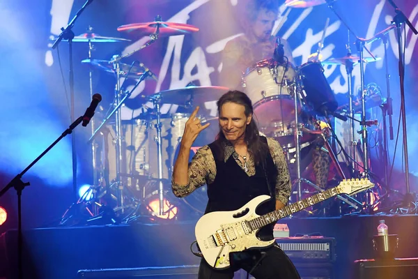 Rio Janeiro Brasil Junio 2019 Guitarrista Steve Vai Durante Show —  Fotos de Stock