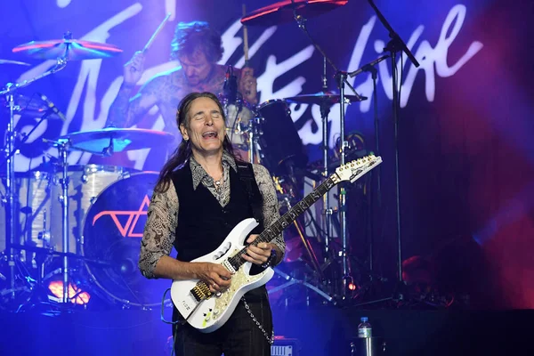 Rio Janeiro Brasil Junio 2019 Guitarrista Steve Vai Durante Show —  Fotos de Stock