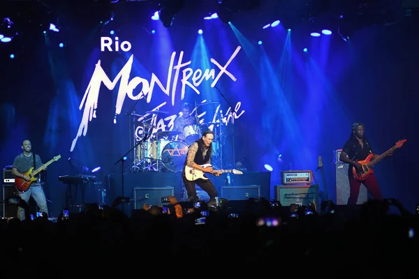 Rio Janeiro Brésil Juin 2019 Guitariste Steve Vai Lors Son — Photo