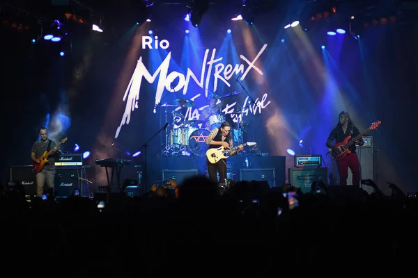 Rio Janeiro Brasil Junio 2019 Guitarrista Steve Vai Durante Show — Foto de Stock