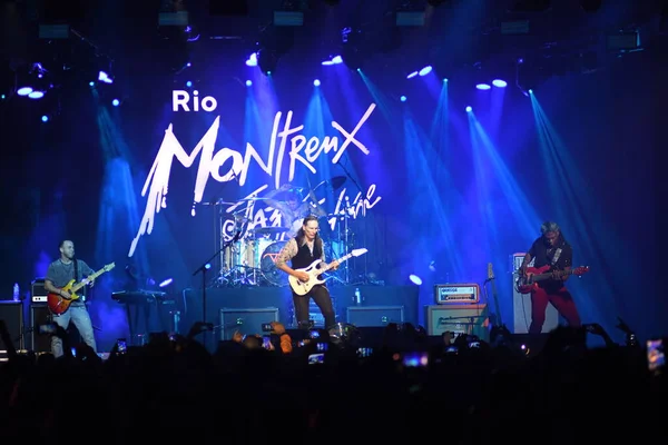 Rio Janeiro Brasil Junio 2019 Guitarrista Steve Vai Durante Show — Foto de Stock