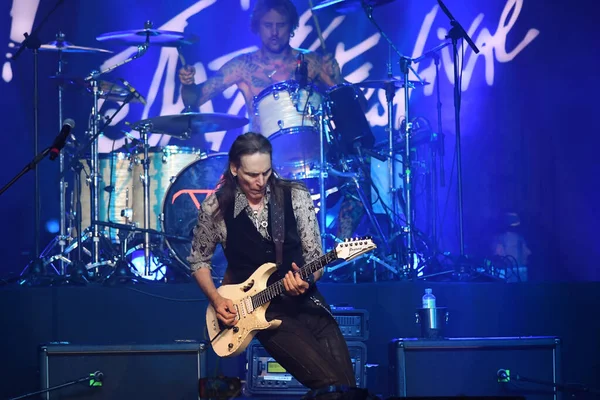 Rio Janeiro Brasil Junio 2019 Guitarrista Steve Vai Durante Show — Foto de Stock