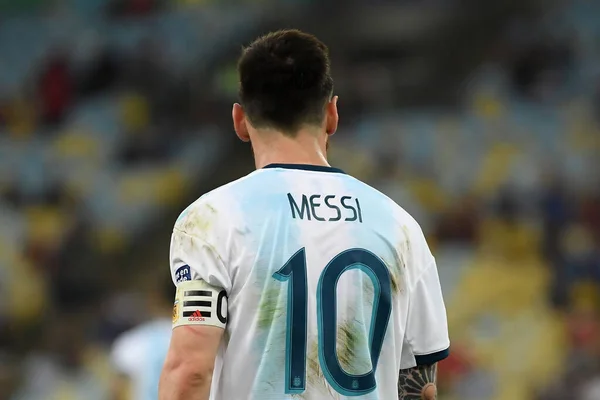 Rio de Janeiro, Brezilya, 28 Haziran 2019. Arjantinli futbolcu Lionel Messi, Copa America 2019 Maracan Stadyumu 'nda oynanan Venezuela - Arjantin maçı sırasında.