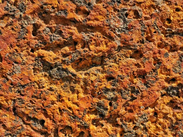 Stenen Textuur Oranje Kleur Abstracte Achtergrond — Stockfoto