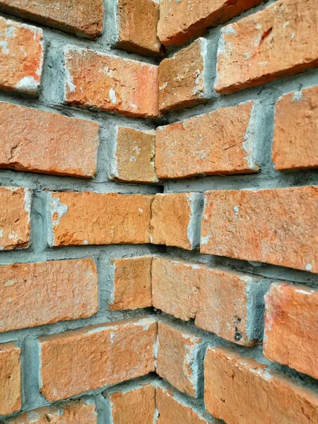 Corners Brick Walls Interlocking Brick Wall — Stock Photo, Image