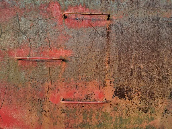 Rust Attached Metal Tank Broken Beautiful Traces — Stock Photo, Image