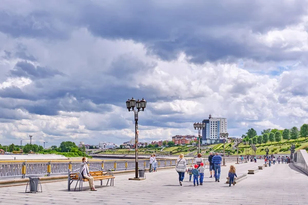 Тюмень Россия Июня 2020 Года Городской Пейзаж Вид Реку Тура — стоковое фото