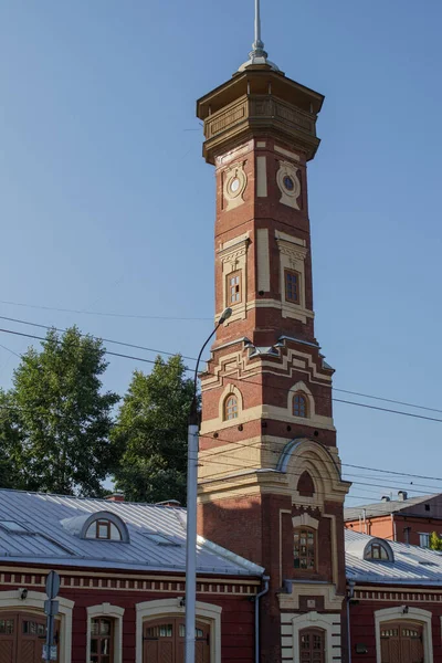Irkutsk Russia Agosto 2019 Frammento Una Torre Antincendio Storica — Foto Stock
