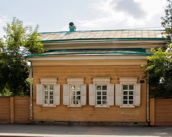 Irkutsk Russia Agosto 2019 Vecchia Casa Residenziale Legno 1840 — Foto Stock