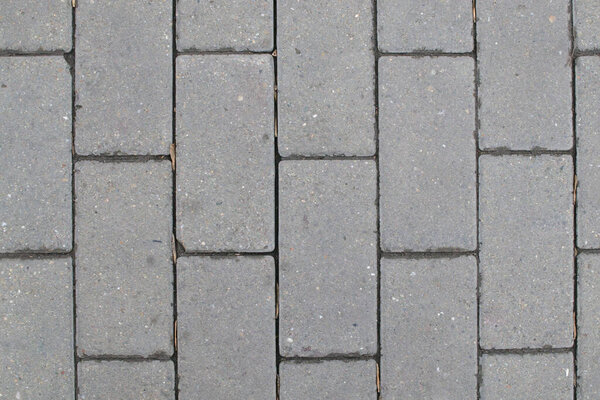 Texture Background Concrete rectangular gray pavement tiles