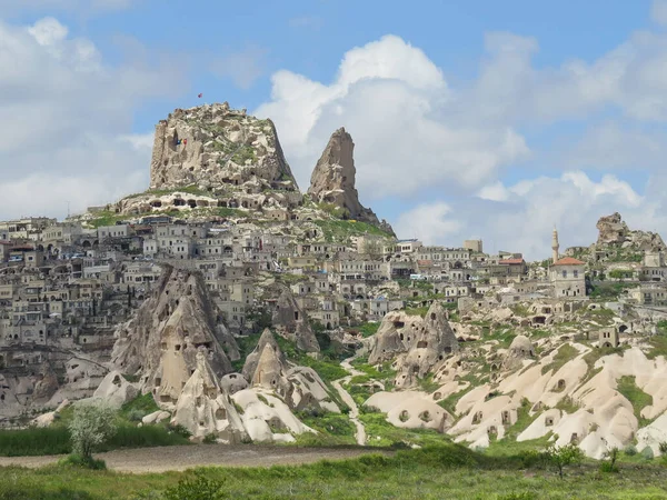 Uchisar is a small picturesque village in Cappadocia, located at an altitude of about 1,400 meters above sea level, not far from Goreme. Translated from the Turkish language, means three fortresses.