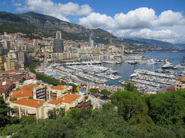 View Apartments Luxury Yachts Harbor Hercule Monte Carlo City Monaco — Stock Photo, Image