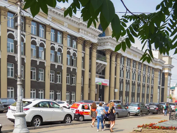 Irkutsk Rusko Srpna2013 Budova Východní Sibiřské Železnice Budova Byla Navržena — Stock fotografie