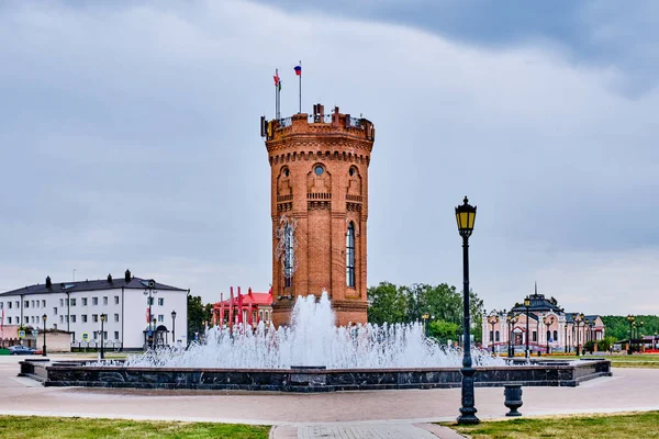 Tobolsk Russie Août 2020 Château Eau Monument Architecture Industrielle Bâtiment — Photo