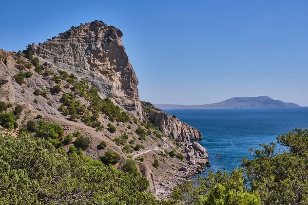 Golitsyn Trail Coast Blue Bay Mountain Trail Cut Slope Mount — Stock Photo, Image