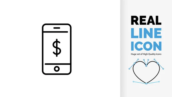 Bir telefonun düzenlenebilir satır simgesi