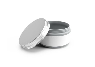 Kozmetik Krem Modeli. Vücut kremi, tereyağı, fırça, banyo tuzu, jöle, cilt bakımı, pudra. Gerçekçi Paketleme 3B Model