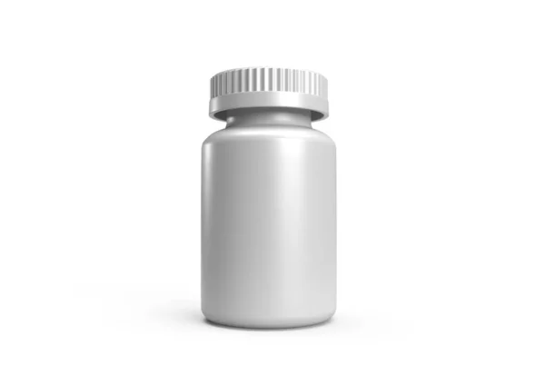 Pilule Médecine Vitamines Bouteille Plastique Rendu Maquette Images De Stock Libres De Droits