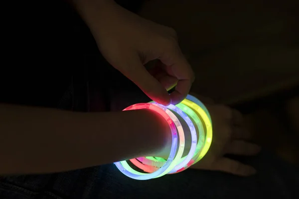 glow sticks with hand