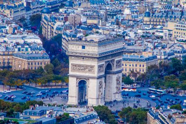 Eyfel Kulesi 'nden Arc Du Triomphe manzarası