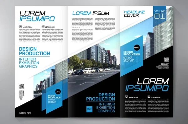 Zakelijke Brochure Flyer Ontwerpen Folders Vouwen Sjabloon Cover Boek Tijdschrift — Stockvector