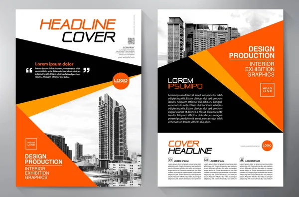 Broşürü Broşür Tasarımı Broşürler Şablonu Kapak Kitabı Dergisi Yıllık Rapor — Stok Vektör