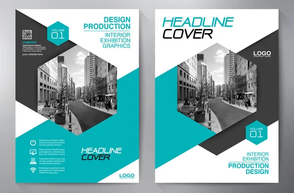 Obchodní Brožura Leták Design Prospekty Šablony4 Kniha Obálek Časopis Vektorová — Stockový vektor