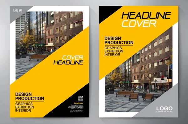 Brochura Negócios Design Panfleto Folhetos Modelo Livro Capa Revista Relatório —  Vetores de Stock