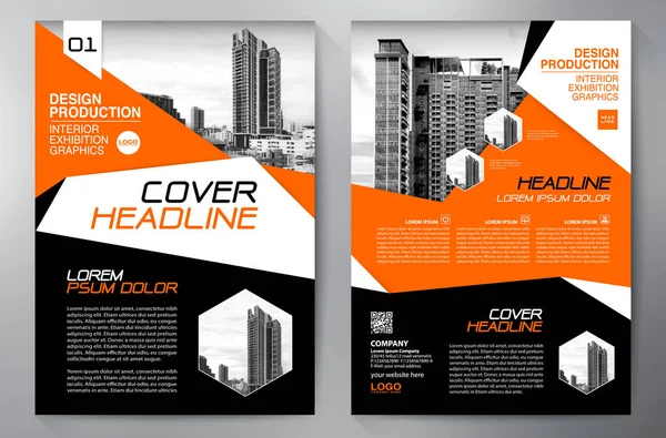Brochure Affaires Conception Flyer Brochures Modèle Livre Couverture Magazine Rapport — Image vectorielle