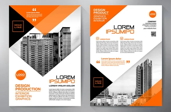 Brochura Negócios Design Panfleto Folhetos Modelo Livro Capa Revista Relatório —  Vetores de Stock