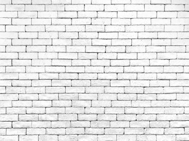 Tuğla duvar beyaz doku arka plan.