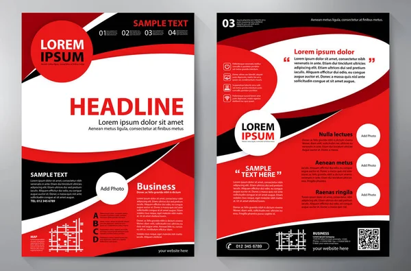 Дизайн листовки бизнес-брошюры по шаблону 4 . — стоковый вектор