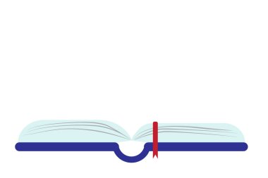 Vektör açık kitap simgesi. İzole edilmiş İncil illüstrasyonu. Bir günlük ya da roman silueti. 