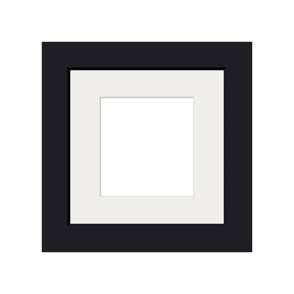 Vektorbild Eines Schwarzen Rahmens Leeres Modernes Foto Der Wand — Stockvektor